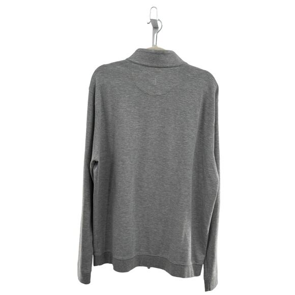 Johnnie-O Light Gray Sully Quarter Zip 1/4 Pullover Sweater - Picture 8 of 12